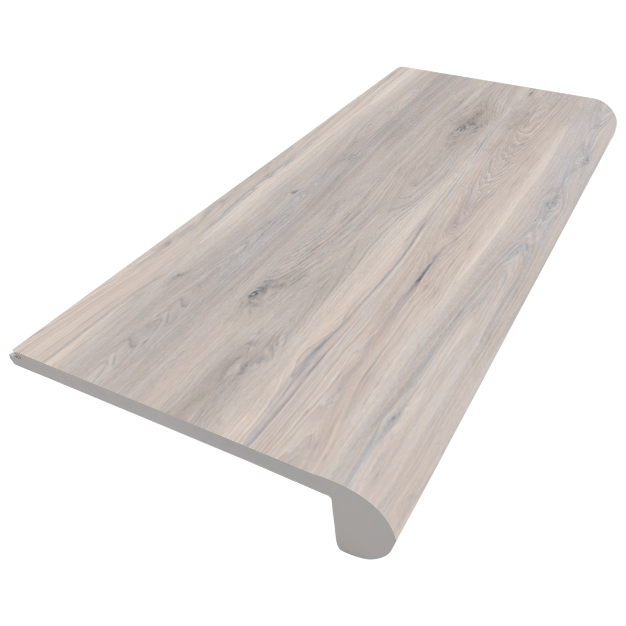 Natural Essence Plus Series LI-NE211-S Flush Stair Nose, 94-1/2 in L, 4.34 in W, 0.2 in Thick, SPC, Azur
